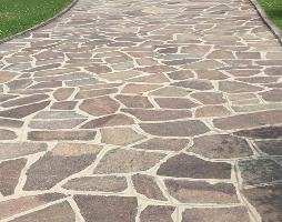 External porphyry stone cladding